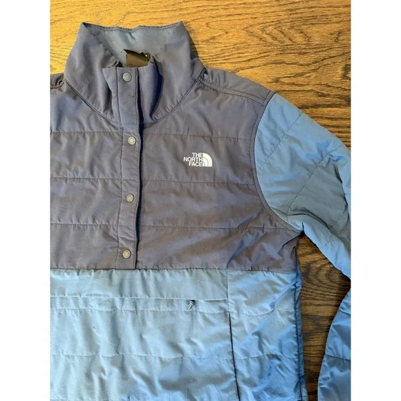 The North Face 1/4 Button Pullover Mens XL Blue Long Sleeve Mock Neck TNF - Picture 1 of 8